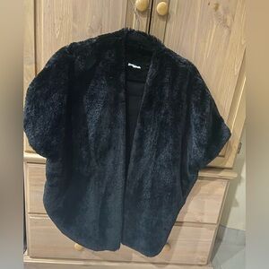 Faux fur shrug jacket